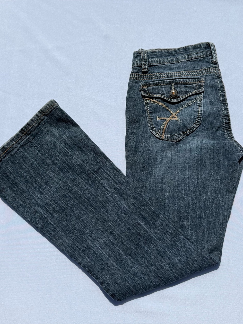 Amethyst Jeans Faded Blue Flare Jeans